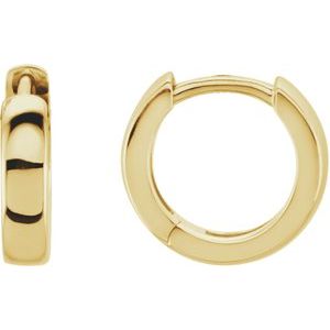 14K Yellow 11.5 mm Hoop Earrings Siddiqui Jewelers