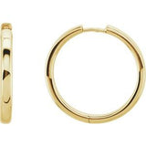 14K Yellow 24 mm Hinged Hoop Earrings - Siddiqui Jewelers