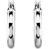 14K White Tube 13 mm Hoop Earrings Siddiqui Jewelers