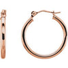 14K Rose 20 mm Hoop Earrings-Siddiqui Jewelers