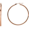 14K Rose 40 mm Hoop Earrings-Siddiqui Jewelers