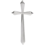 14K White 38x18.5 mm Elongated Cross Pendant - Siddiqui Jewelers