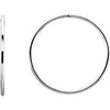 Sterling Silver 35 mm Endless Hoop Tube Earrings - Siddiqui Jewelers