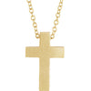 14K Yellow 13.5x9 mm Scroll Cross 16-18" Necklace - Siddiqui Jewelers