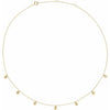 14K Yellow Heart 7-Station 16-18" Necklace - Siddiqui Jewelers