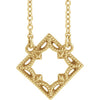 14K Yellow Vintage-Inspired Geometric 16" Necklace - Siddiqui Jewelers