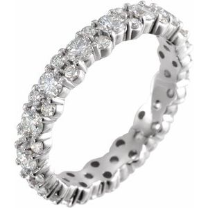 14K White 1 3/4 CTW Diamond Eternity Band Size 7 - Siddiqui Jewelers