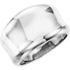 14K White Concave Ring - Siddiqui Jewelers