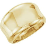 14K Yellow Concave Ring - Siddiqui Jewelers