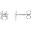 14K White 6.3x5.6 mm Spider Earrings - Siddiqui Jewelers