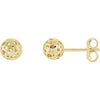 14K Yellow Ball Earrings - Siddiqui Jewelers