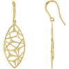 14K Yellow Web Design Dangle Earrings - Siddiqui Jewelers