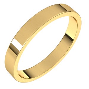 10K Yellow 3 mm Flat Band Size 8.5-Siddiqui Jewelers