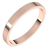 14K Rose 2.5 mm Flat Band Size 6-Siddiqui Jewelers