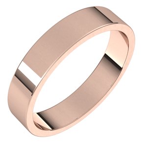 14K Rose 4 mm Flat Band Size 5.5-Siddiqui Jewelers