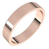 14K Rose 4 mm Flat Band Size 7.5-Siddiqui Jewelers