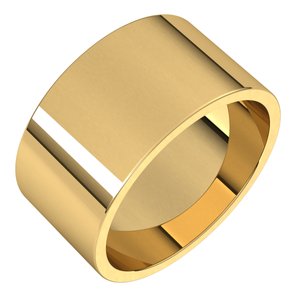 14K Yellow 10 mm Flat Band Size 7.5-Siddiqui Jewelers
