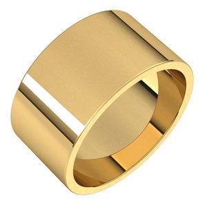 10K Yellow 10 mm Flat Band Size 11.5 - Siddiqui Jewelers