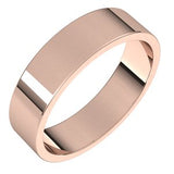 14K Rose 5 mm Flat Band Size 8.5 - Siddiqui Jewelers
