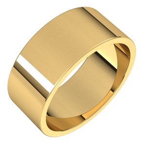14K Yellow 8 mm Flat Band Size 14 - Siddiqui Jewelers