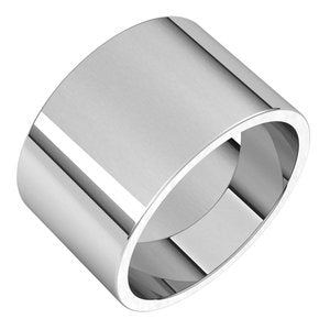 Sterling Silver 12 mm Flat Band Size 7-Siddiqui Jewelers