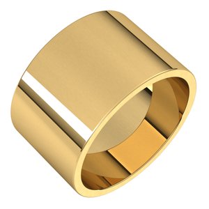10K Yellow 12 mm Flat Band Size 11.5 - Siddiqui Jewelers