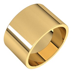 14K Yellow 12 mm Flat Band Size 3-Siddiqui Jewelers