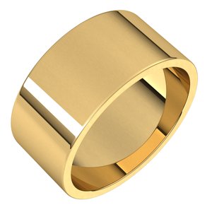 14K Yellow 9 mm Flat Band Size 11.5 - Siddiqui Jewelers