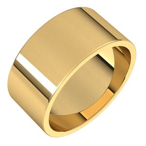 14K Yellow 9 mm Flat Band Size 10-Siddiqui Jewelers