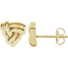 14K Yellow Triangle Knot Earrings - Siddiqui Jewelers