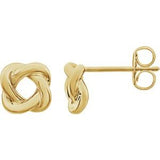 14K Yellow 7x7 mm Knot Earrings - Siddiqui Jewelers