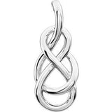 14K White Teardrop Knot Pendant - Siddiqui Jewelers