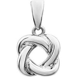 14K White Knot Design Pendant - Siddiqui Jewelers