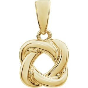 14K Yellow Knot Design Pendant - Siddiqui Jewelers