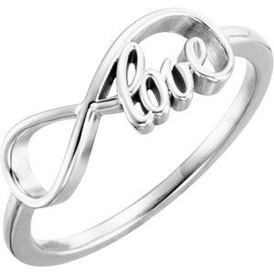 14K White Love Infinity-Inspired Ring - Siddiqui Jewelers