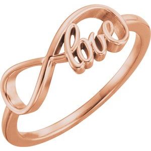 14K Rose Love Infinity-Inspired Ring - Siddiqui Jewelers