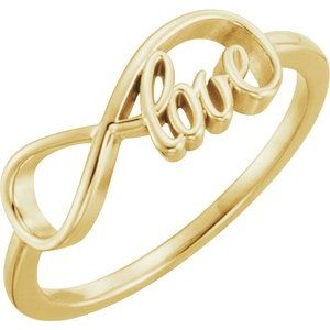 14K Yellow Love Infinity-Inspired Ring - Siddiqui Jewelers