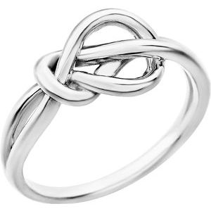 14K White Knot Design Ring - Siddiqui Jewelers