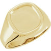14K Yellow 12 mm Square Signet Ring - Siddiqui Jewelers
