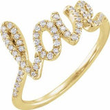14K Yellow 1/4 CTW Diamond Love Ring - Siddiqui Jewelers