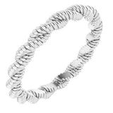 Sterling Silver Twisted Rope Band Size 5.5 - Siddiqui Jewelers