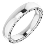 14K White 4 mm Sculptural  Band Size 6 - Siddiqui Jewelers