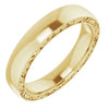 14K Yellow 4 mm Sculptural  Band Size 6 - Siddiqui Jewelers
