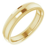 14K Yellow 4 mm Comfort Fit Edge Band Size 6 - Siddiqui Jewelers