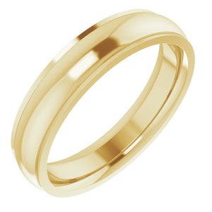14K Yellow 4 mm Comfort Fit Edge Band Size 5.5 - Siddiqui Jewelers