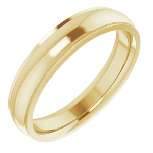 14K Yellow 4 mm Comfort Fit Edge Band Size 7 - Siddiqui Jewelers