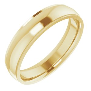 14K Yellow 5 mm Comfort Fit Edge Band Size 10.5 - Siddiqui Jewelers