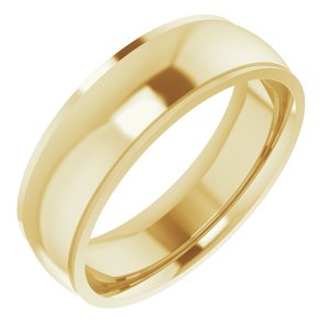 14K Yellow 6 mm Comfort Fit Edge Band Size 7.5 - Siddiqui Jewelers