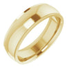14K Yellow 6 mm Comfort Fit Edge Band Size 8 - Siddiqui Jewelers