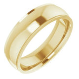 14K Yellow 6 mm Comfort Fit Edge Band Size 8 - Siddiqui Jewelers